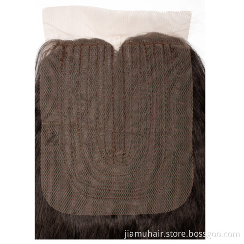 Yaki Straight Natural Hair Extension Synthetic Weaving Hair Bundles With Closure Body Wave Hair